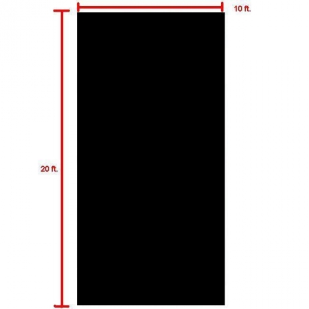 Lumiere L.A. 10' x 20' Black Muslin Background Backdrop