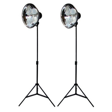 Lumiere L.A. 2x 600W 5500K Adjustable Floor Stand Photo Stand