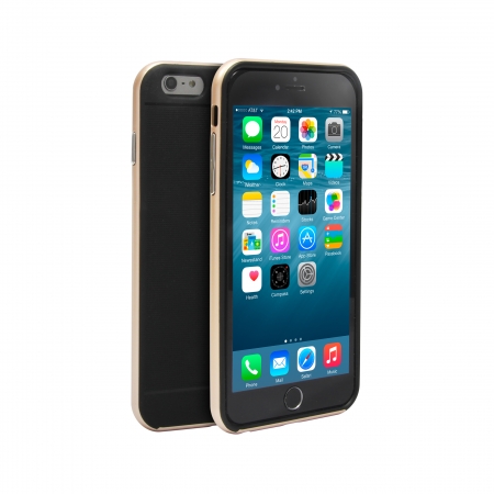 Lumiere L.A. Casee L60438 iPhone 6 4.7 in Metallic Bezel Protective Case (Black/Gold)