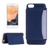 Akicom CASEE L60496 for iPhone 7 Flexible Card Slots Leather Case with Holder & Card Slots & Wallet (Dark Blue)