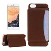 Akicom CASEE L60499 for iPhone 7 Flexible Card Slots Leather Case with Holder & Card Slots & Wallet (Brown)
