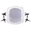 Lumiere L.A. L60229 24 in Collapsible Portable Photo Studio Cube 2x 100W 5500K Table Top Compact Fluorescent Light 4 Colors Background Black White Blue Red